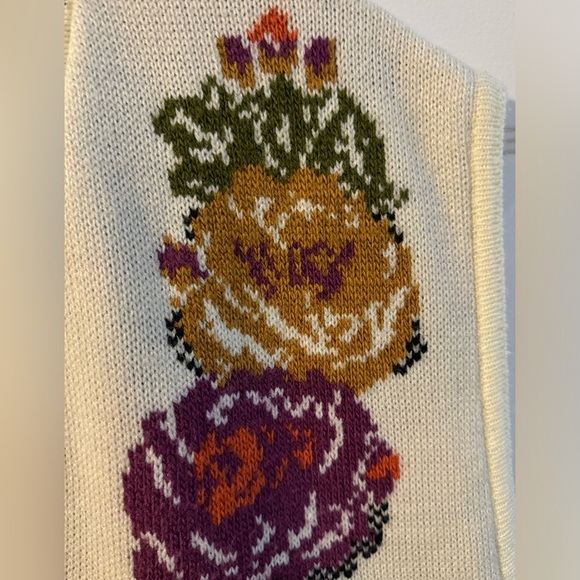 VTG Norton McNaughton Floral Embroidered Sweater Vest 80s Grannycore Teachercore - Picture 5 of 10